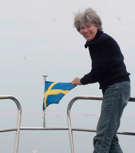 Ria plaatst Zweedse vlag
